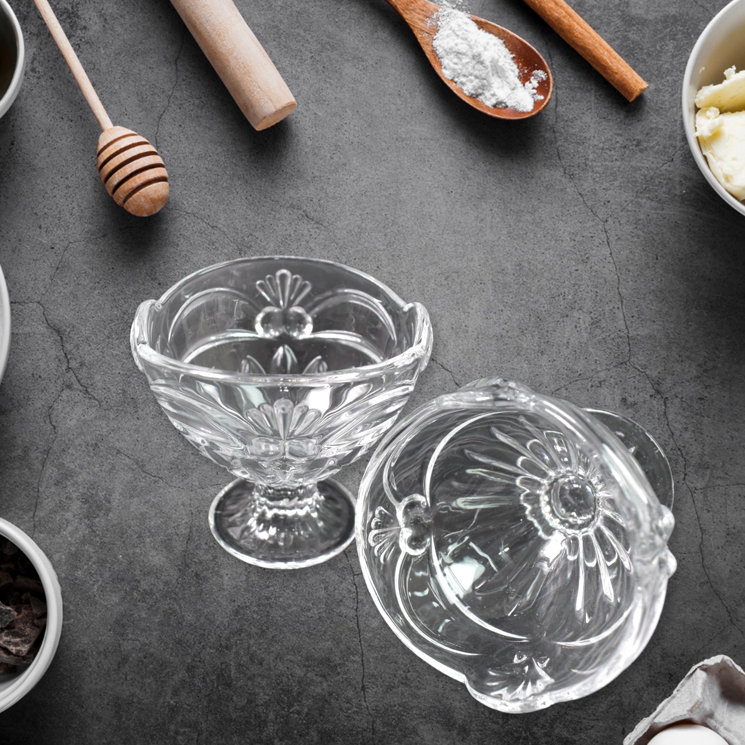 Glass Ice-Cream Cup Set, Home & Kitchen Serving or Dessert Cup (6 Pcs Set) Glass Ice-Cream Cup Set, Home & Kitchen Serving or Dessert Cup (6 Pcs Set)
